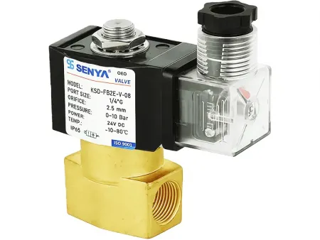Serie KSD  Válvula solenoide de latón de 3/2 vías