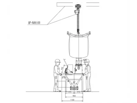 Sistema integrado de descarga de FIBC y bolsas pequeñas