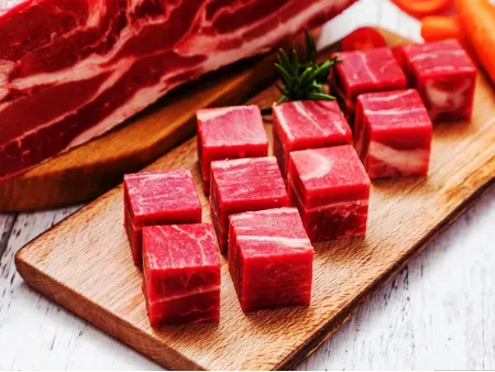 Cortadora de carne congelada en cubos