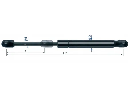 Resorte de gas de tracción