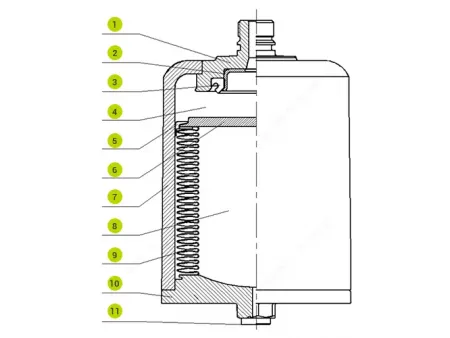 Acumulador de fuelle metálico