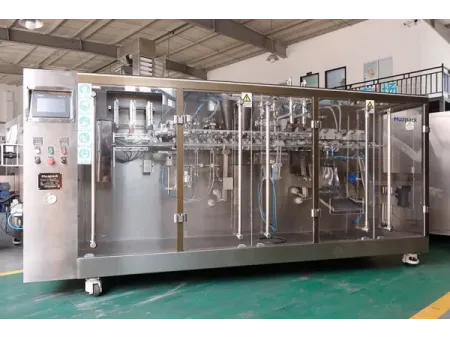 Envasadora de bolsas prefabricadas por servo motor (llenado con 2 boquillas)