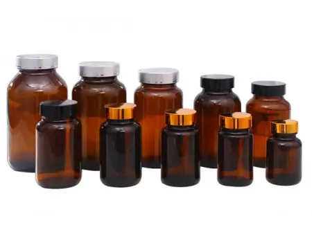Botellas de vidrio para suplementos