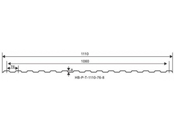 Chapa de techo ASA-UPVC (T-1130)