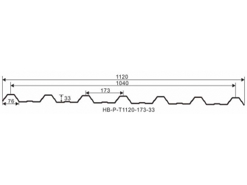 Chapa de techo ASA-UPVC (T-1120)