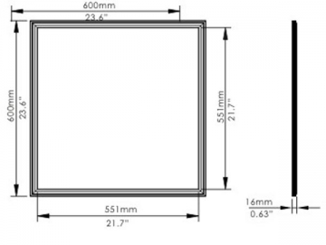 Panel de luces LED de brillo ajustable