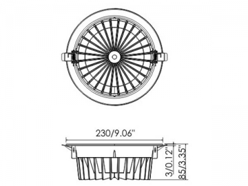 Lámpara empotrada LED 8W-35W