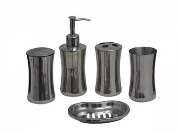 Set para baño de acero inoxidable