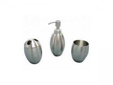 Set para baño de acero inoxidable