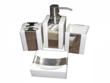 Set para baño de acero inoxidable