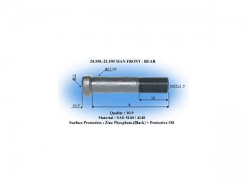 Tornillo de rueda para MAN