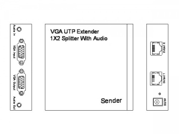 Divisor 1x2 con expansor VGA