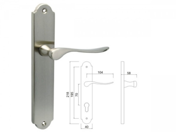 Manija para puerta de aleación de zinc