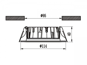 Foco empotrable LED NS-TD3-H7