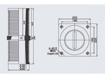 Aislador eléctrico <small>(Bujes para transformador)</small>