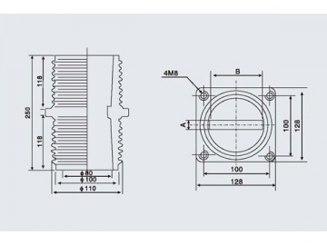 Aislador eléctrico <small>(Bujes para transformador)</small>