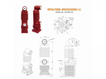 Polos encapsulados <small>(Polos encapsulados para sistemas de distribución de electricidad de 24kV)</small>