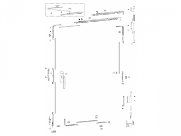 Herrajes para ventanas abatibles ATT50 de aluminio