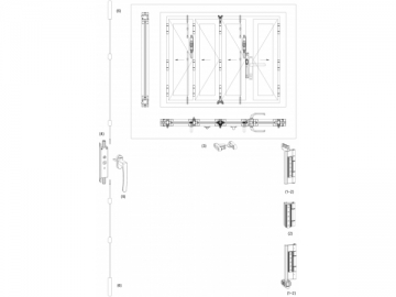 Herrajes para puertas correderas y plegables de aluminio