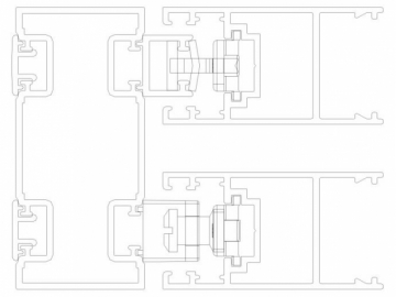 Herrajes para puerta corredera de 4 hojas serie Lumina