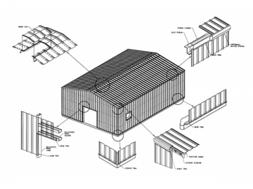 Estructura de acero <br/><small>(Almacén)</small>