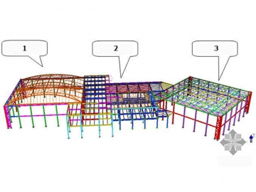 Estructura de acero <br/><small>(Palacio de deportes)</small>