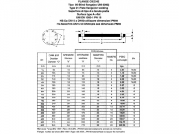 Brida ciega EN1092-1