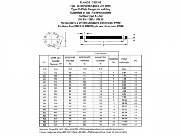 Brida ciega EN1092-1