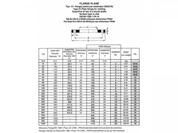 Brida de cara plana EN1092-1