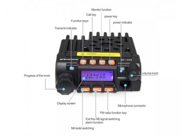 Transmisor móvil miniatura 136-174/400-480MHz MP300