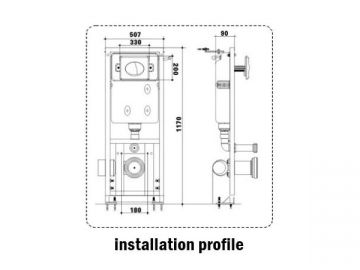 Cisterna empotrada<br /><small> Accesorios para inodoro</small>