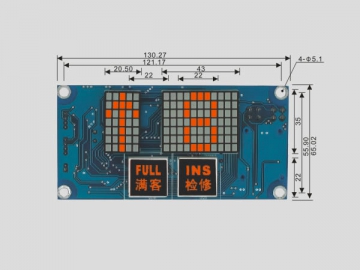 Pantalla de matriz de puntos en serie