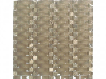 Baldosa mosaico de vidrio ondulado
