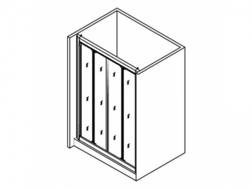 <strong>Cabina de ducha</strong> <br>- con puerta plegable