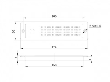 Lámpara LED de interior rectangular