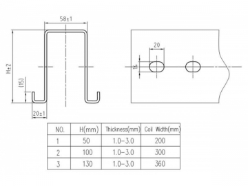 Máquina para fabricar perfiles tipo sigma / Máquina formadora de perfiles tipo sigma