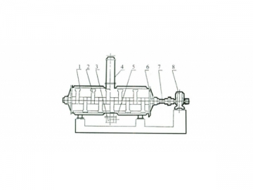 Secador de vacío con paleta horizontal