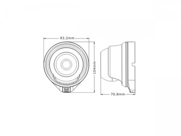 Cámara HDCVI bala de lente fijo IR IP66 de 2 megapíxeles