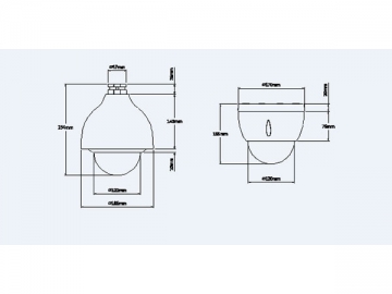 Cámara domo PTZ mini 650TVL 23x