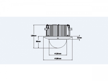 Cámara domo PTZ mini 650TVL 23x