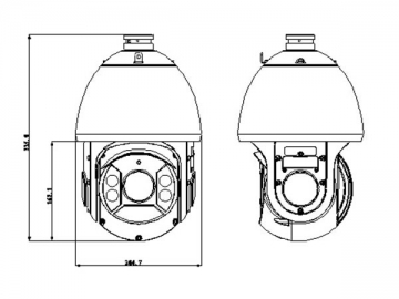 Cámara de red domo PTZ IR 30x WDR de alta definición con 4 megapíxeles