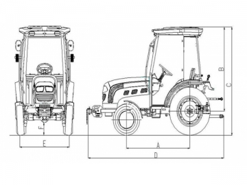 Tractor agrícola, 20-40 Hp