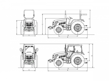 Tractor agrícola, 75-100 Hp