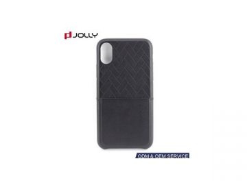 Funda protectora de cuero para iPhone X