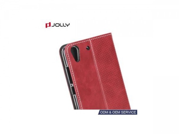 Funda flip cover de cuero para Huawei Y6II Compact