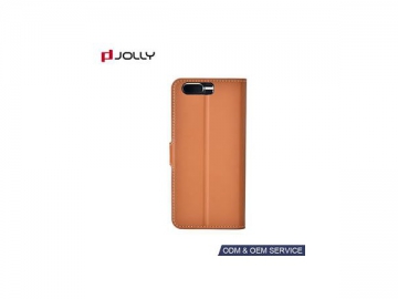 Funda libro de cuero con ranura de tarjeta para Huawei P10